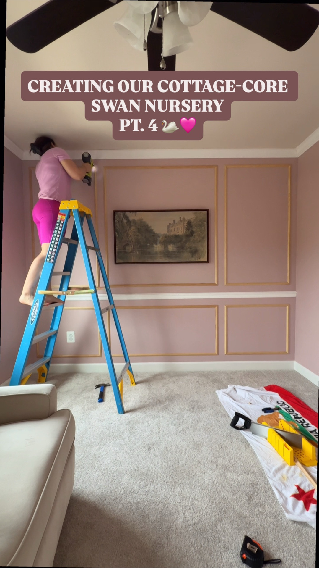 Cottage-Core Swan Nursery Pt. 4 🦢🩷

My first time ever adding picture frame moulding to our home and I’m honestly so proud of how this accent wall turned out 🤍 It completely transformed the space and added that soft, timeless cottage-core feel I was going for.

If you’ve been thinking about trying wall moulding, this is your sign to go for it—such a beautiful way to elevate a nursery!

#nurserydiy #swannursery #pictureframemoulding #cottagecorenursery #nurserymakeover

#LTKBaby #LTKKids #LTKHome