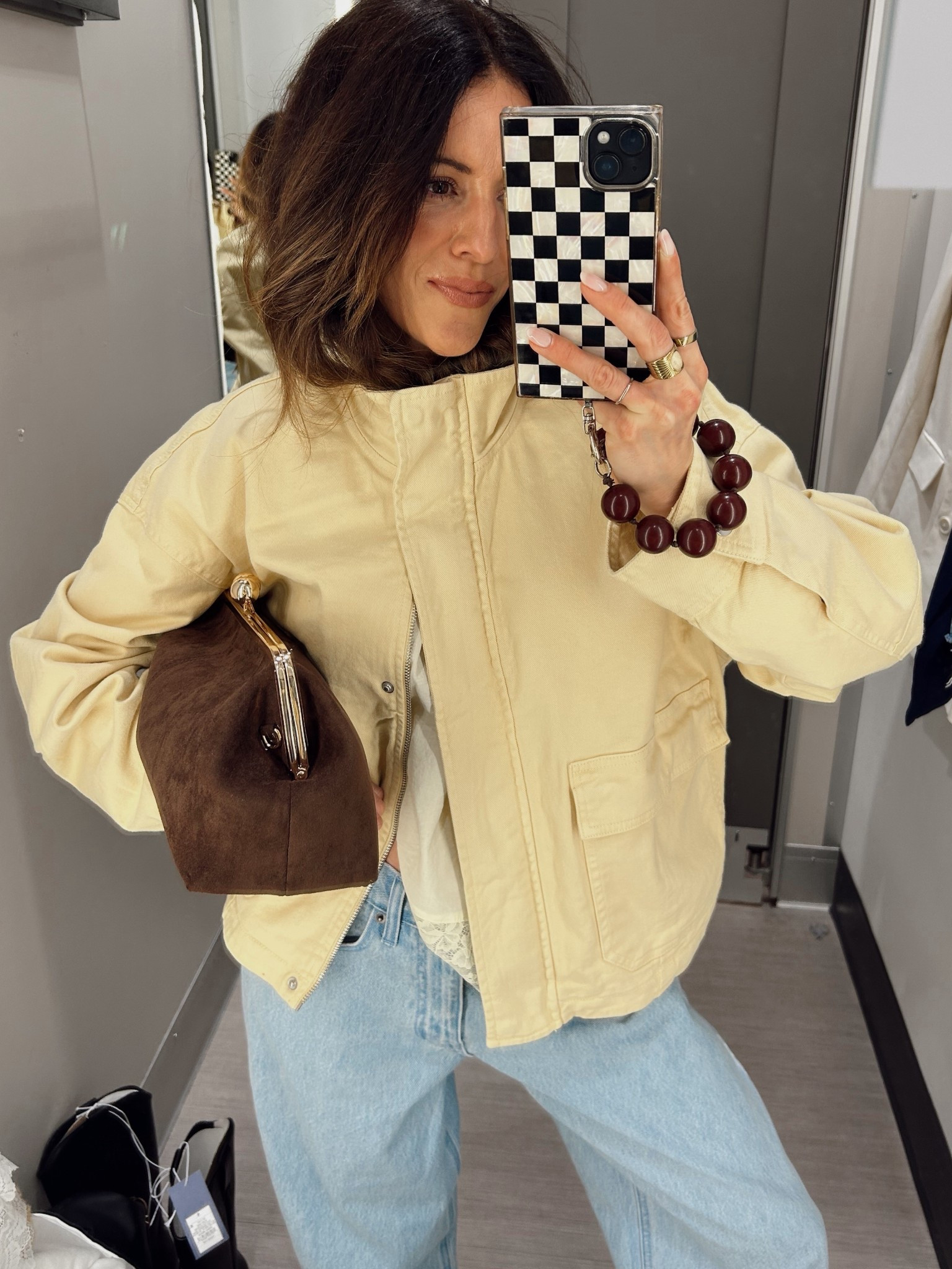 Wearing size medium in the jacket! 