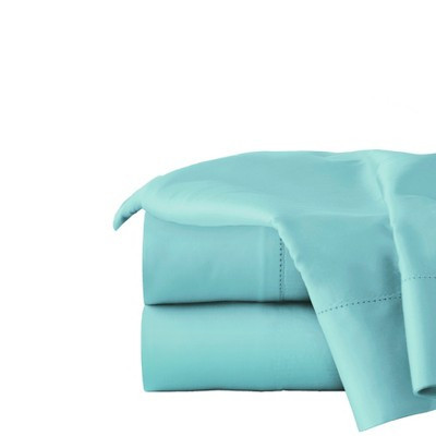 Pointehaven 410 Thread Count Deep Pocket Long Staple Cotton Aqua 4 pc Sheet Set, California King | Target