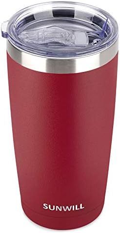 SUNWILL 20oz Tumbler with Lid, Stainless Steel Vacuum Insulated Double Wall Travel Tumbler, Durab... | Amazon (US)