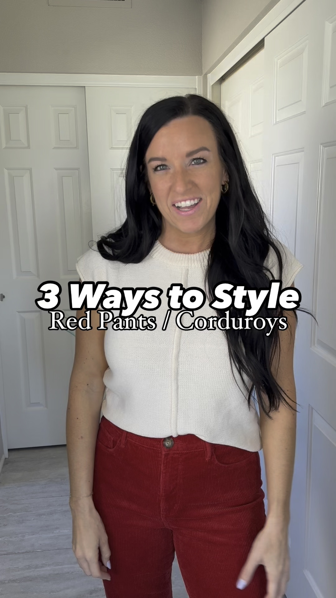 3 ways to style red pants or corduroys! ❤️ Perfect for Valentine’s Day!
 

Size and fit details: (I’m 5’5” and usually wear a 4/27 or S for reference.)
The straight leg corduroy pants come in more colors! They fit TTS, I’m in a 4/27. They are quite stretchy with wear, so I think you could size down if between sizes. The short sleeve sweater is one of my most-worn Amazon spring-summer tops! It fits TTS, I’m in a S. The denim jacket is perfect if you need a new light wash style. I always size down in my jackets for a more tailored fit, but get your normal size if you like to wear them over long sleeved sweaters or want a more oversized look. I got a S in the graphic tee. My black cardigan is old but I am linking a similar one. The floral top fits TTS. It also comes in solid colors. The 3/4 sleeve length would make it a nice transition top for spring! 


#valentinesday #valentinesoutfits


#LTKSaleAlert #LTKWatchNow #LTKFindsUnder50