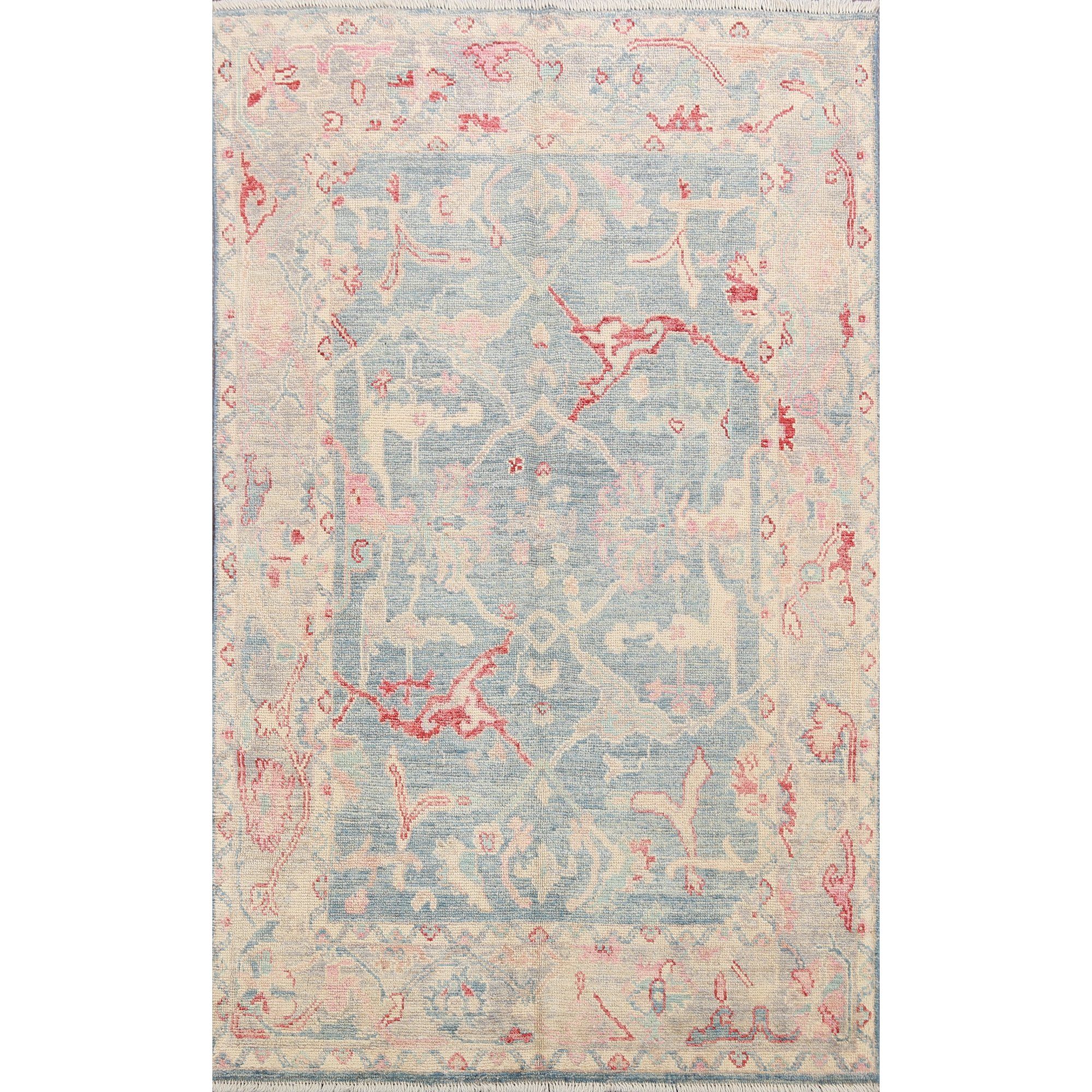 Distressed Floral Authentic Oushak Turkish Oriental Area Rug Wool Hand-knotted 5x7 | Walmart (US)
