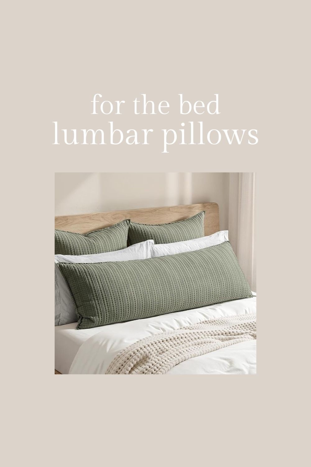 Amazon find! Big lumbar pillows and covers perfect for beds!