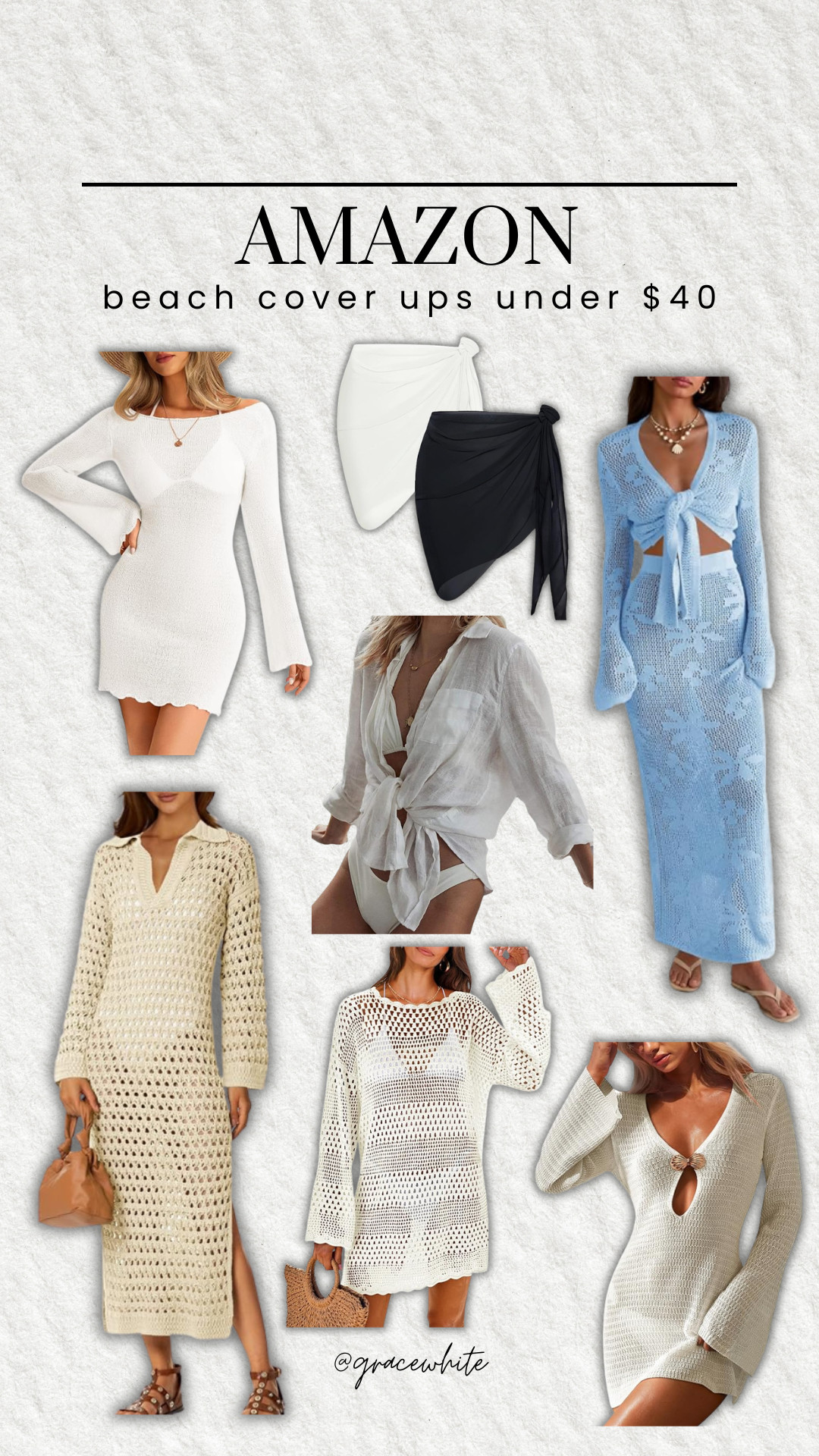 Beach cover ups under $40

beach cover ups, beachwear, vacation clothes, summer style, beach fashion, swimwear, cover ups, affordable fashion, affordable beachwear, Grace White 

 #LTKSeasonal #LTKSwim #LTKTravel