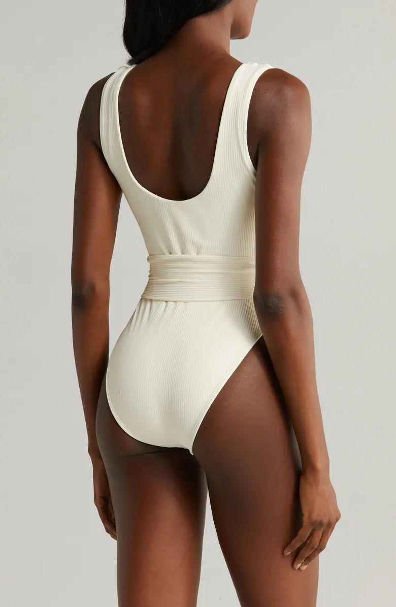 MONTCE Kim Belted Rib One-Piece Swimsuit | Nordstrom | Nordstrom