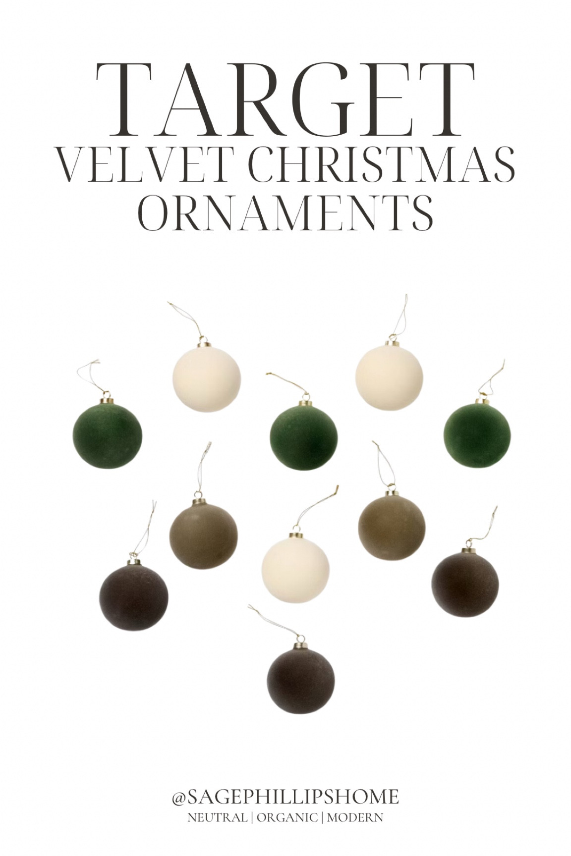 Looking to add a soft, cozy touch to your tree? Try these velvet Christmas ornaments from Target 🎄 Their neutral tones are perfect for creating an understated, organic holiday look, and the velvet texture makes them feel extra special. I love mixing and matching these with my other decor to keep things cozy and modern! 

#LTKautumn #LTKcanada #LTKsale
