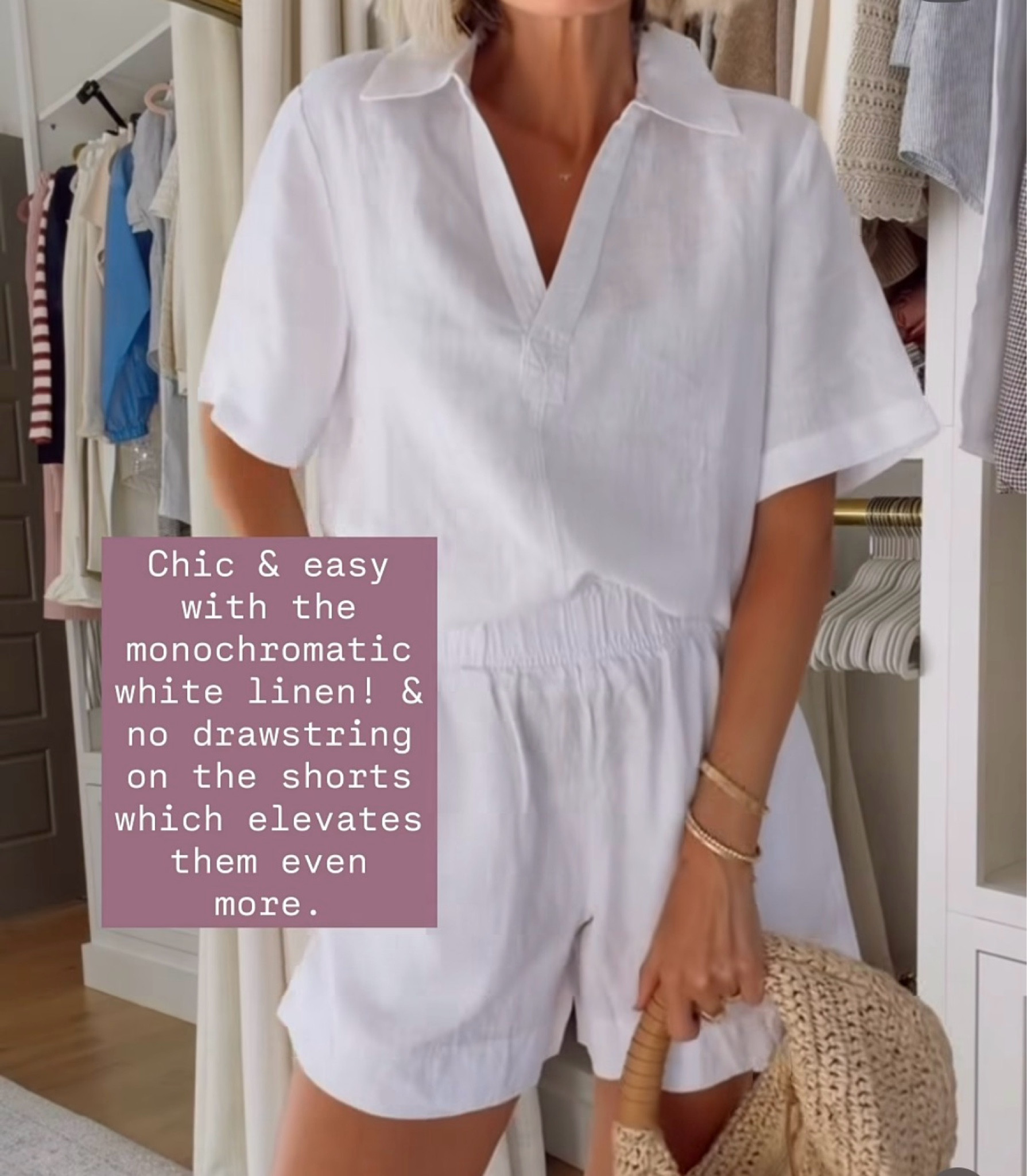 This white linen set is so chic for summer! Wearing size S!

Loverly Grey, summer outfit, quince, matching set, linen set, summer staples 

#LTKSeasonal
