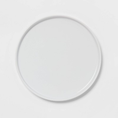 10.5" Stoneware Stella Dinner Plate White - Threshold™: Round, Solid Pattern, Dishwasher & Microwave Safe | Target