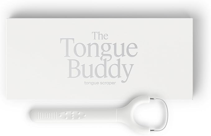 TheTongueBuddy™ Effective Tongue Scraper for Adults - Ergonomic Tongue Cleaner Promotes Fresher... | Amazon (US)