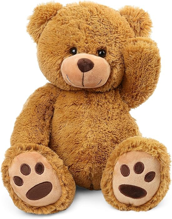LotFancy Teddy Bear Stuffed Animals, 20 inch Brown Soft Cuddly Stuffed Plush Bear, Cute Stuffed A... | Amazon (US)