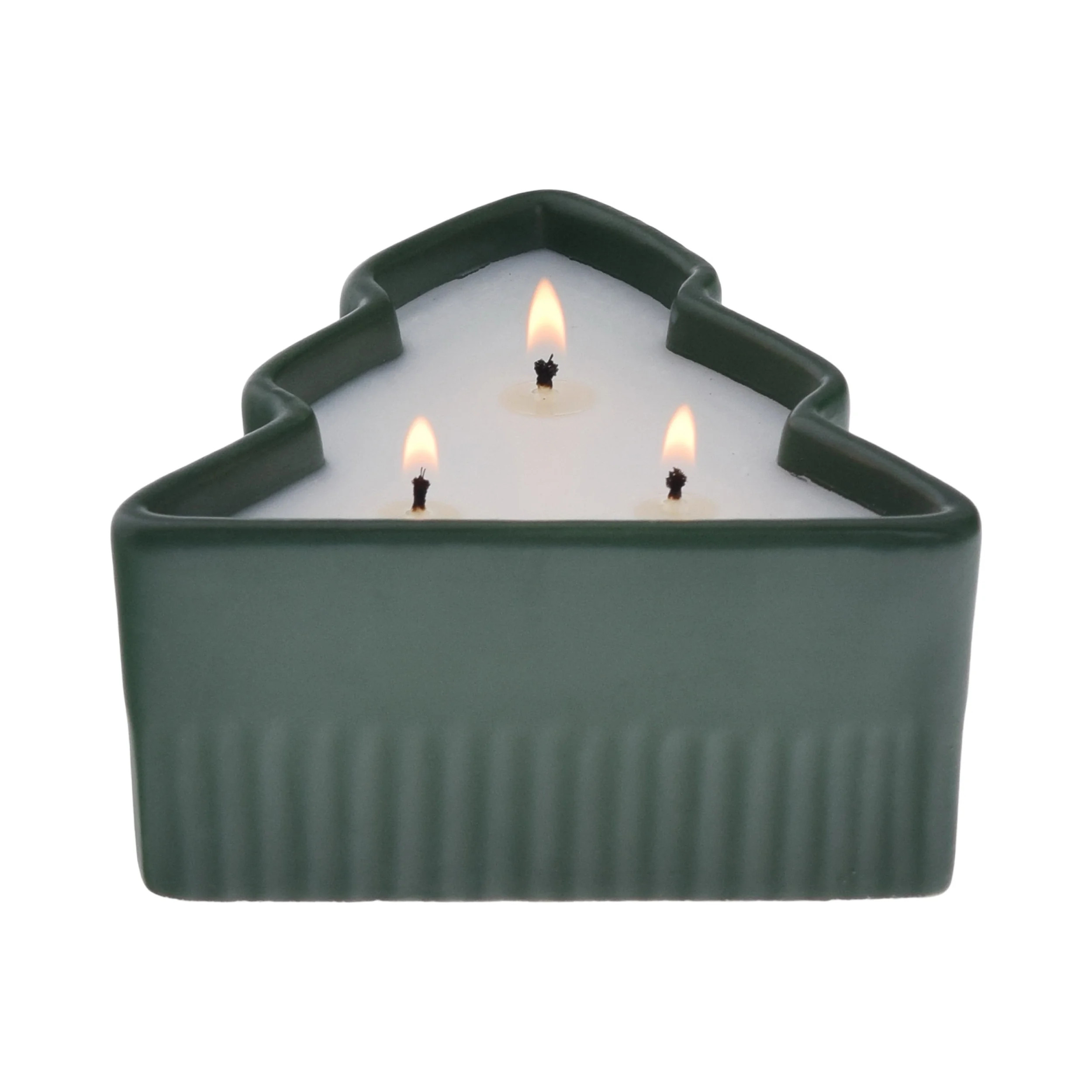 Better Homes & Gardens Noble Fir and Pine Scented 3 Wick Ceramic Tree Dish Candle 10oz - Walmart.... | Walmart (US)