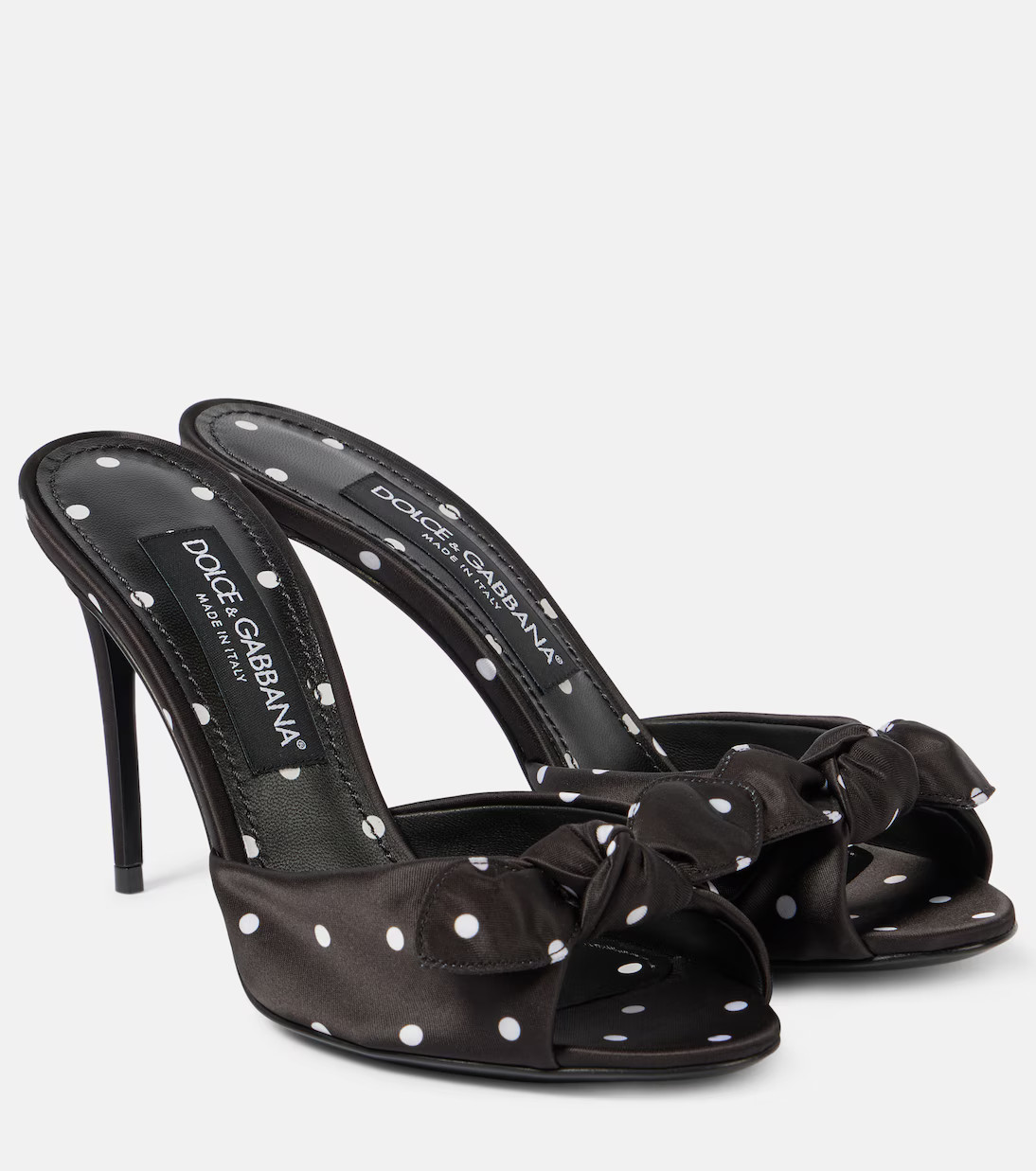 Polka-dot satin mules | Mytheresa (US/CA)