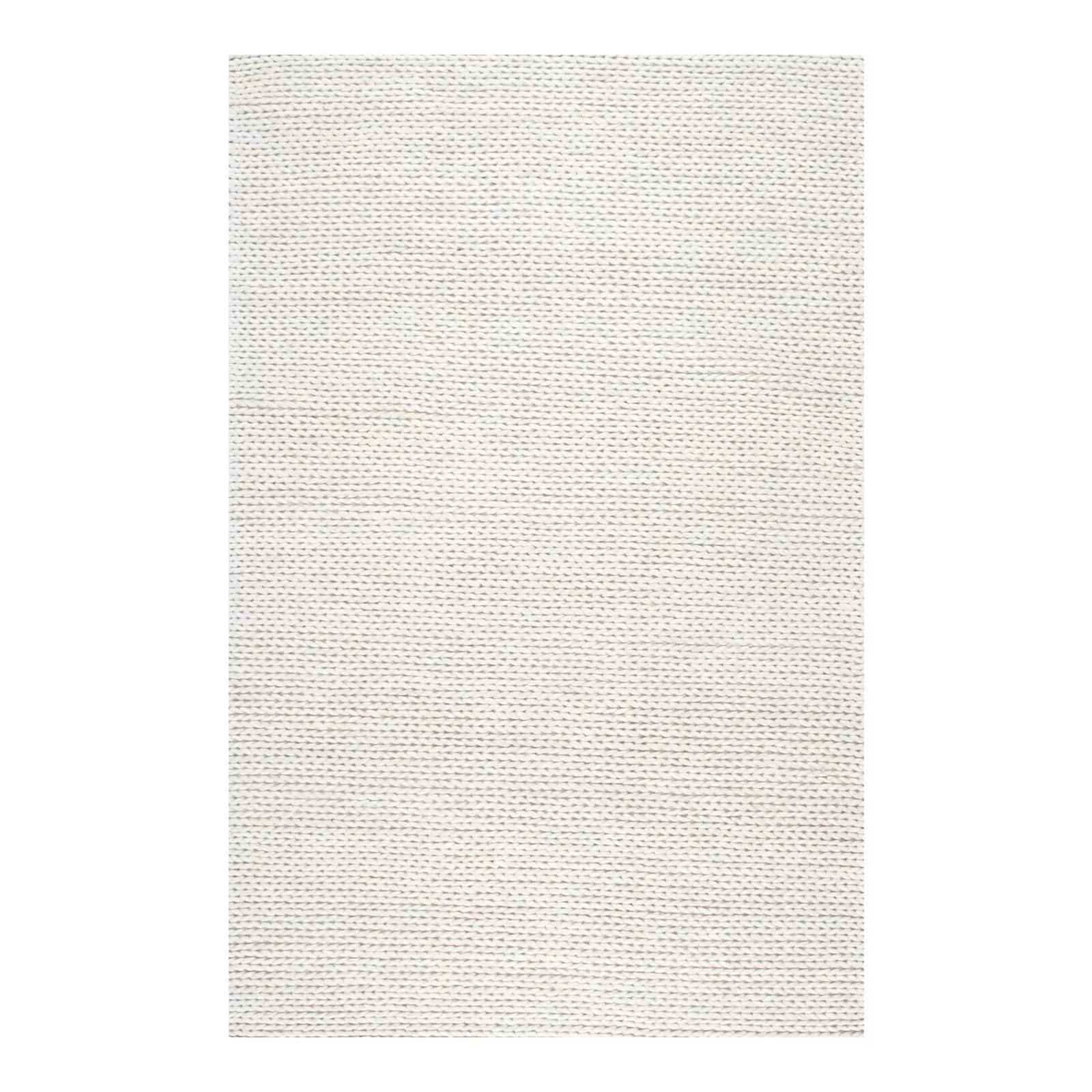 nuLOOM Chunky Cable Solid Wool Rug, White, 5X8 Ft | Kohl's