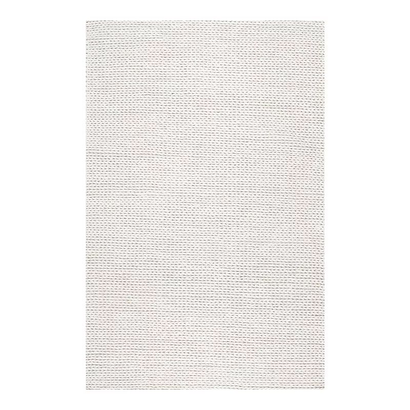 nuLOOM Chunky Cable Solid Wool Rug, White, 5X8 Ft | Kohl's