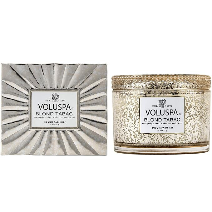 Voluspa Blond Tabac Candle | Corta Maison Boxed Glass | 11 Oz. | 45 Hour Burn Time | Vegan | Coco... | Amazon (US)
