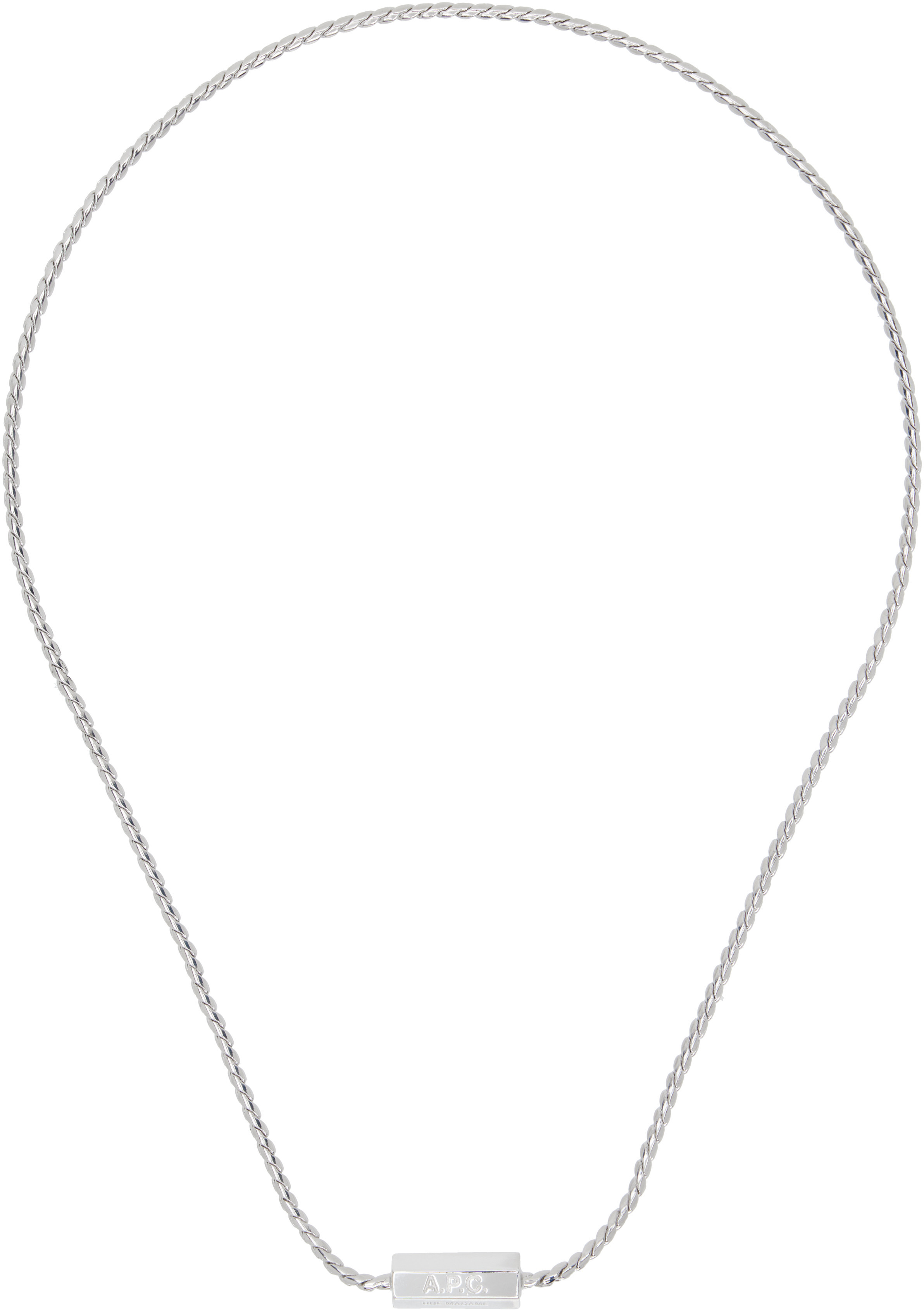 A.P.C. Silver Angle Necklace | SSENSE