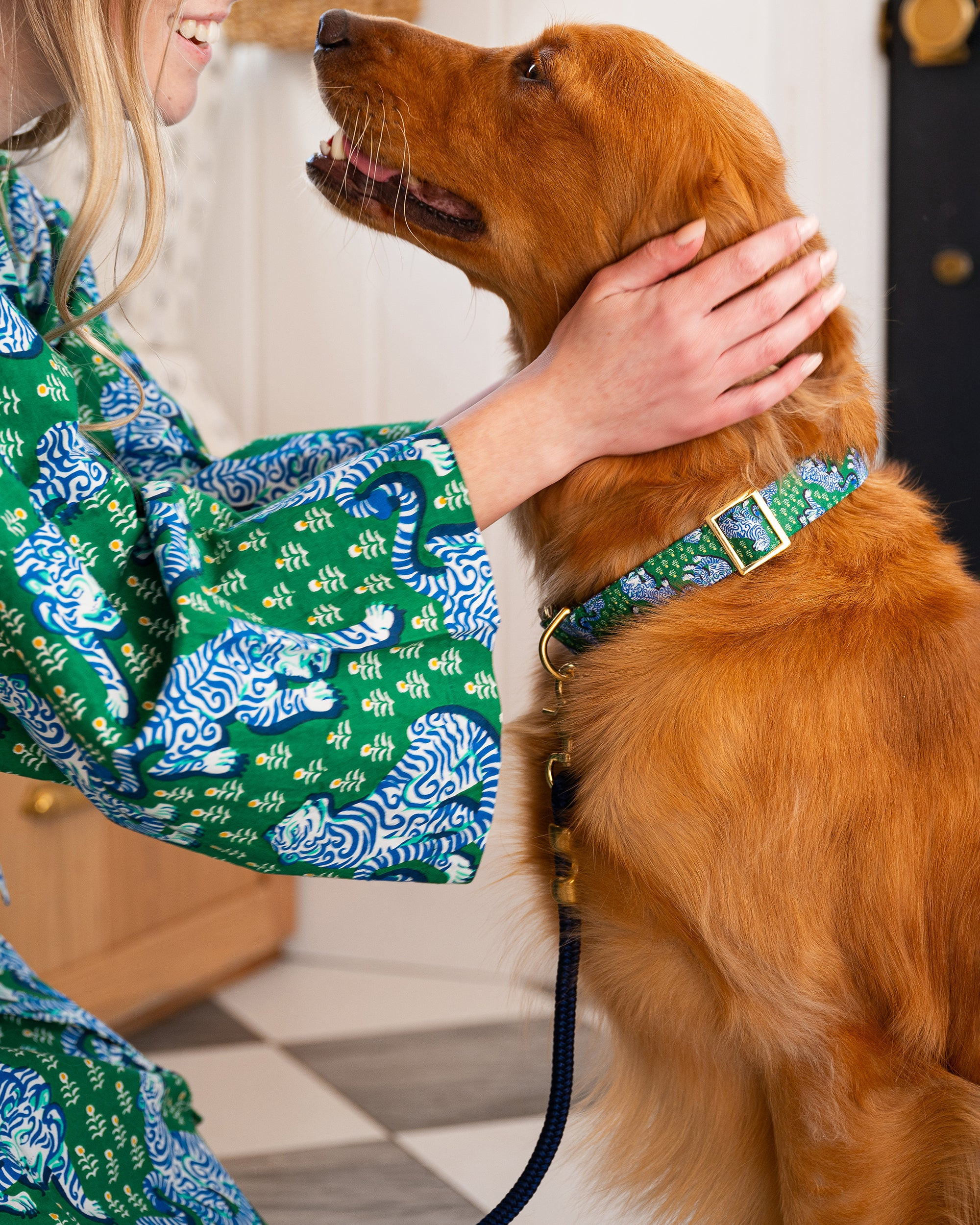 PF x The Foggy Dog Tiger Queen - Dog Collar - Jade | Printfresh