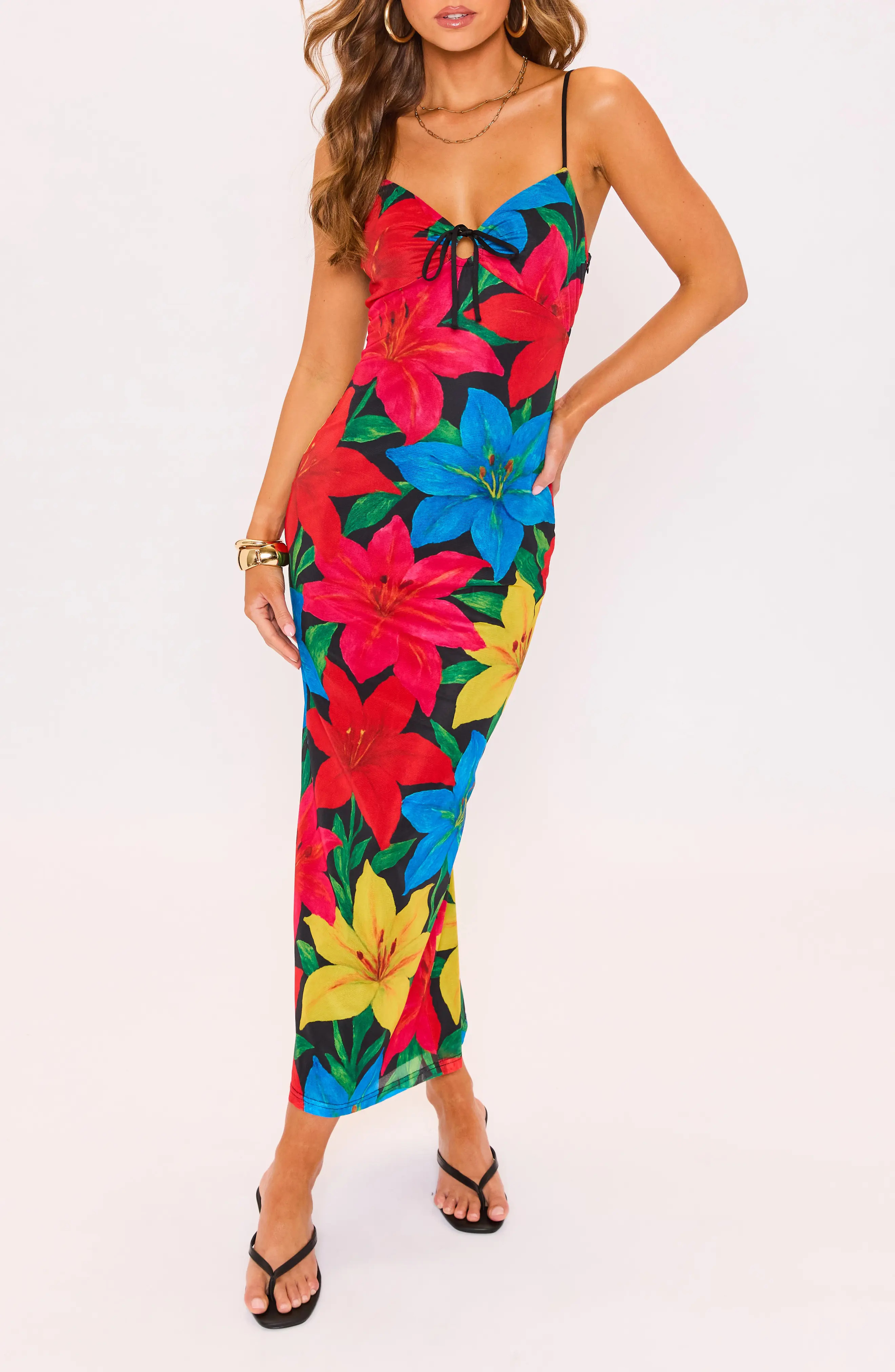 Radiant Floral Body-Con Midi Dress (Women) | Nordstrom | Nordstrom