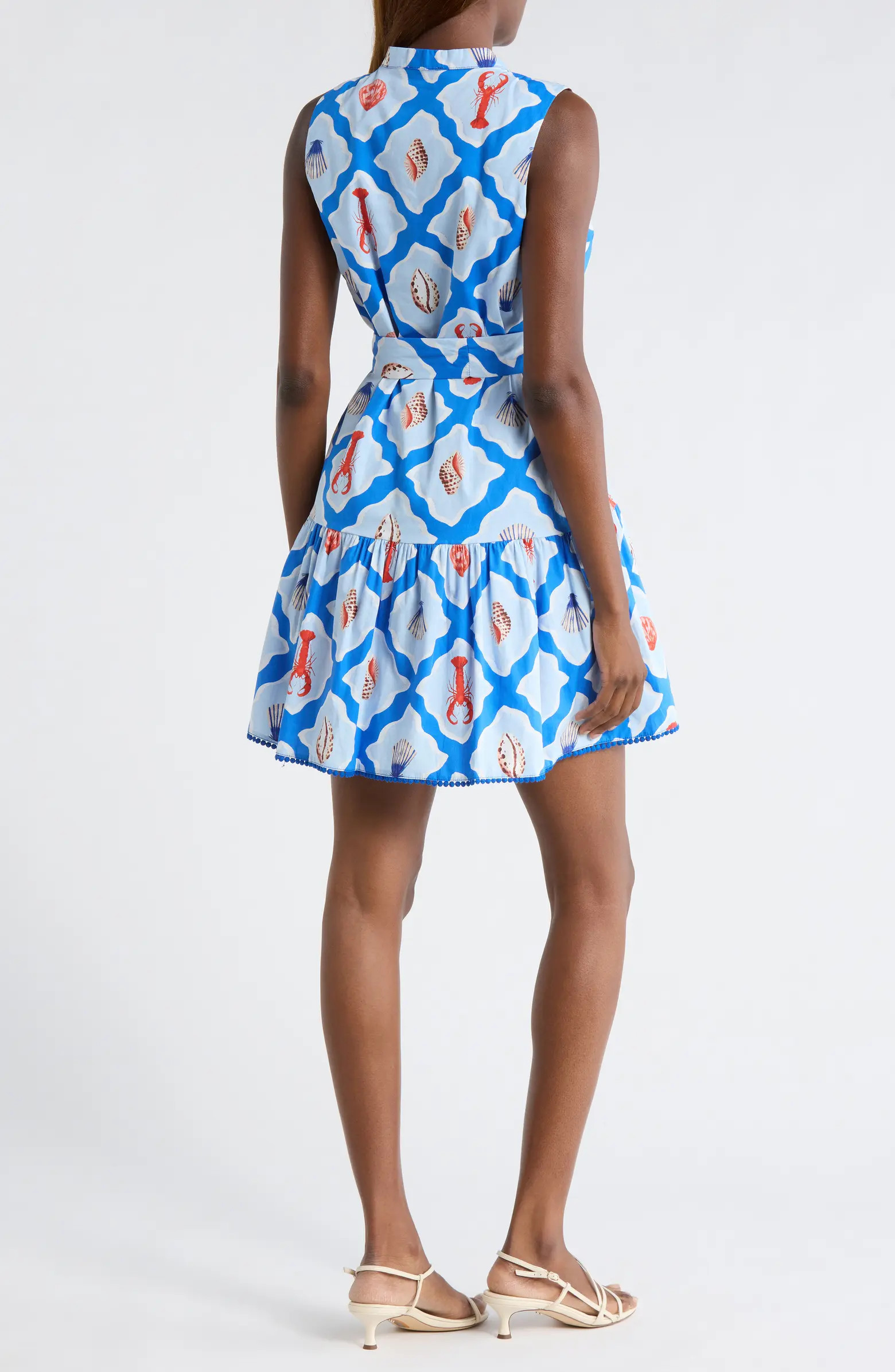 Lobster Bay Vilman Tie Waist Sleeveless Minidress | Nordstrom