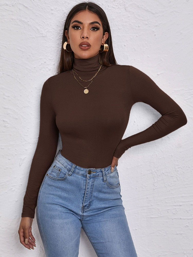 SHEIN High Neck Form Fitted Top | SHEIN