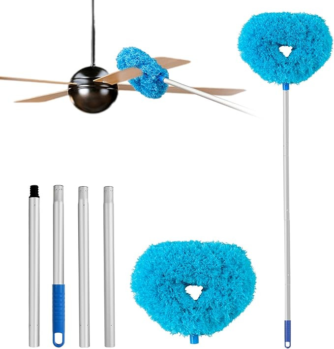 Ceiling Fan Cleaner Duster Reusable Microfiber Ceiling Fan Blade Cleaner Removable Duster with Ex... | Amazon (US)