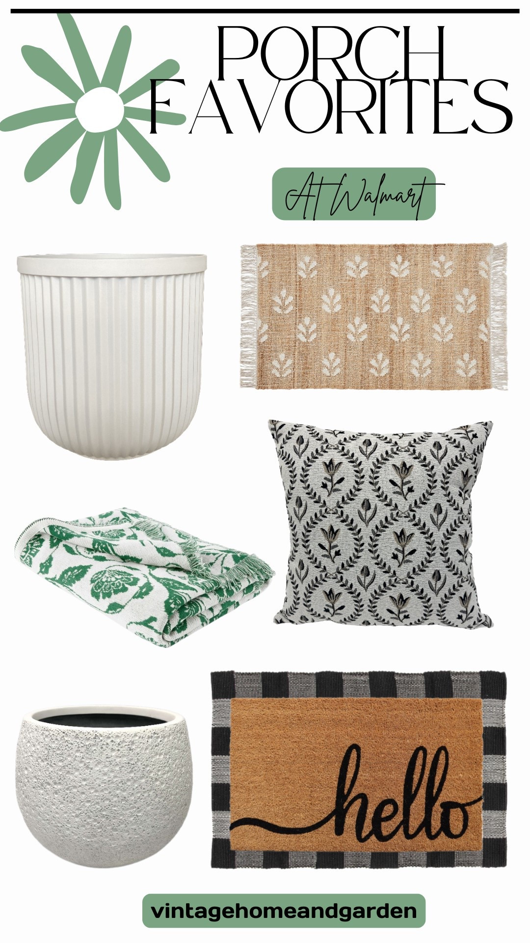 Front Porch Favorites!  

#summerporchdecor
#springporch
#walmartfinds
#porchpots
#porchthrow

#LTKFindsUnder50 #LTKSeasonal #LTKHome