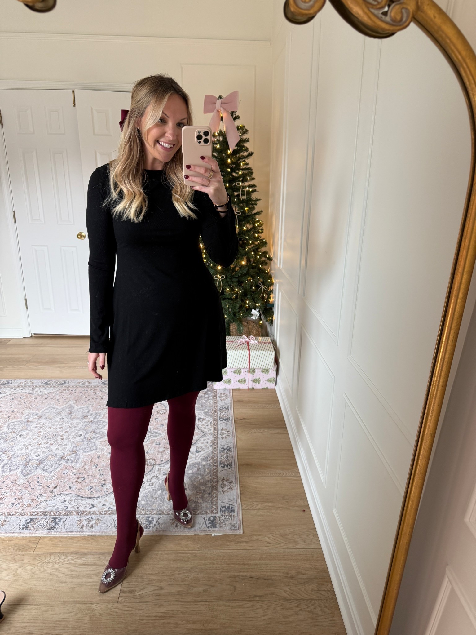 Holiday outfit - winter dress - wearing a med 

#LTKSeasonal #LTKHoliday #LTKMidsize
