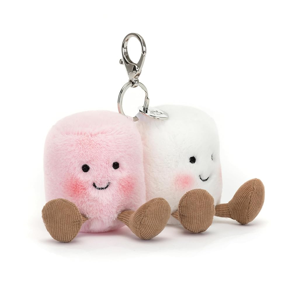 Jellycat Amuseables Pair of Marshmallows Bag Charm, 3.5 inches - Food Plush Keychain - Great Gift... | Amazon (US)