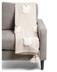 Slub Textured Funny Boos Throw | Global Home | Marshalls | Marshalls