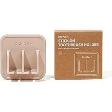 Dr.NOAH Silicone Wall Mount Toothbrush Holder | Sand Beige | Strong Suction | Easy to Remove & Re... | Amazon (US)