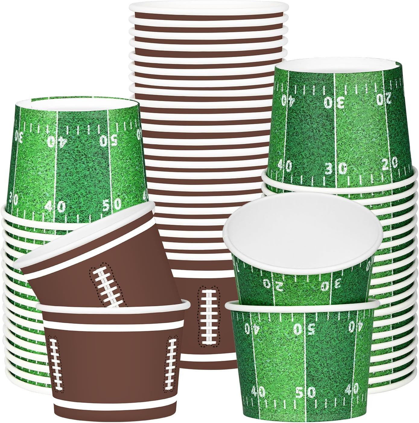 Gatherfun Football Party Supplies Kit for 50 Guests - Football Snack Cups - for Football Birthday and Tailgate Party Decorations | Amazon (US)