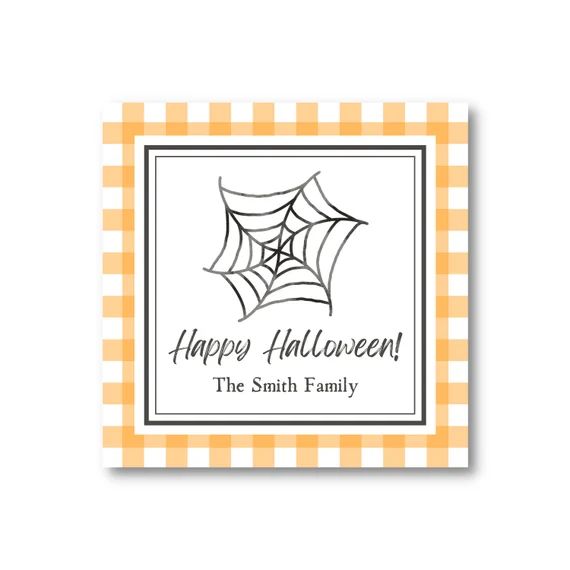 Spider Web Halloween Gift Tags  Custom Digital Printable  - Etsy | Etsy (US)