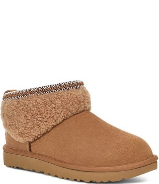 UGG Women's Classic Ultra Mini Maxi Curly Suede Booties | Dillard's | Dillard's