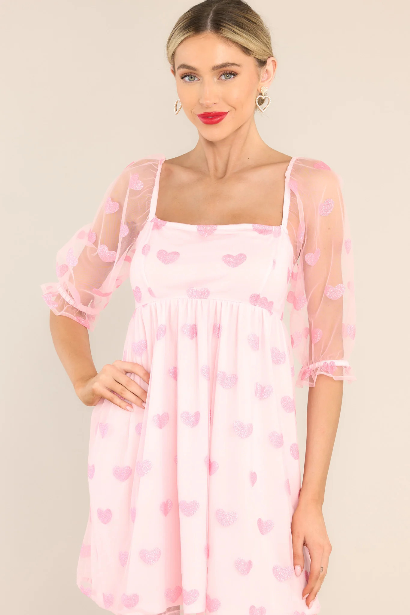 Dream Romance Light Pink Mini Dress | Red Dress 