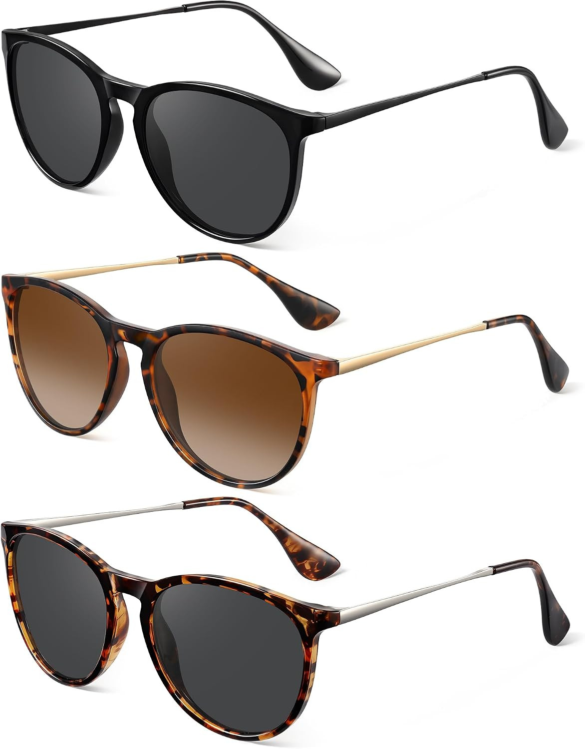 Polarized Round Sunglasses for Women Men with UV Protection | Amazon (US)