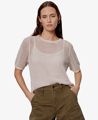 Sanctuary Women's Open Knit Crew Neck Sweater T-Shirt - Macy's | Macy's