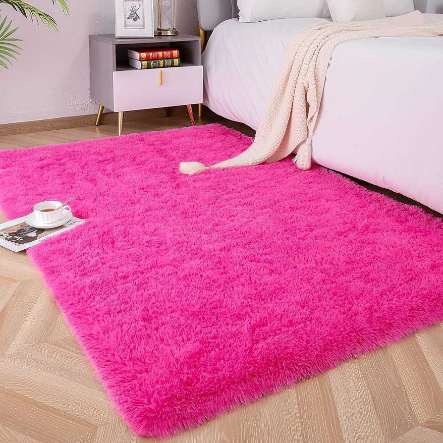 Foxmas Soft Fluffy Area Rugs for Bedroom Kids Room Plush Shaggy Nursery Rug Furry Throw Carpets f... | Amazon (US)