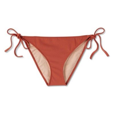 Women's Side-Tie Hipster Bikini Bottom - Shade & Shore™ Rust S | Target