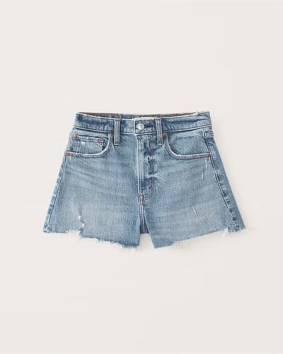 Women's 90s High Rise Cutoff Shorts | Women's New Arrivals | Abercrombie.com | Abercrombie & Fitch (US)