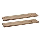 Amazon Basics Floating Shelves - 24-Inch, Natural Wood, 2-Pack | Amazon (US)