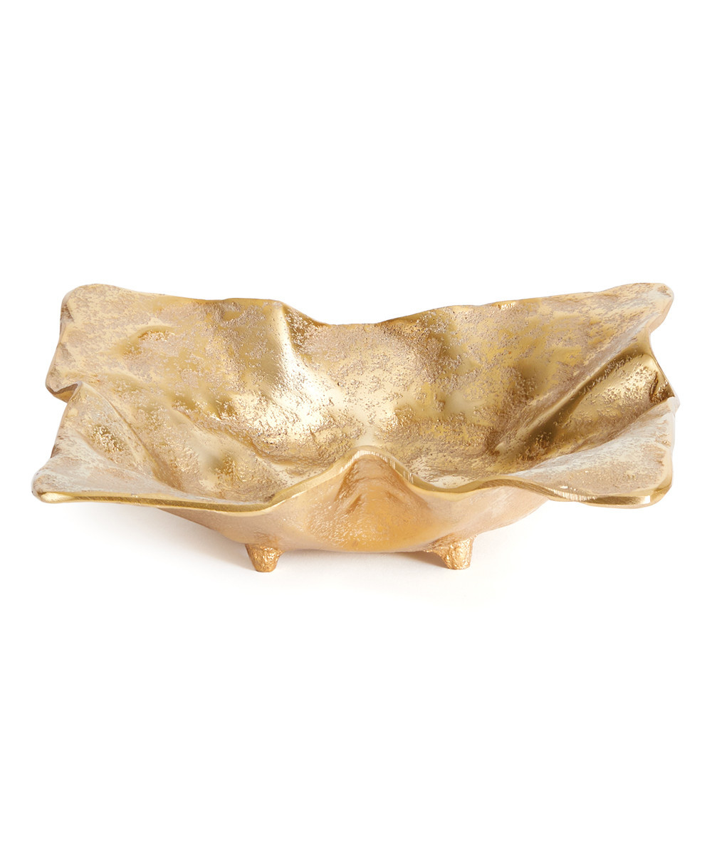 Porch & Petal Decorative Trays Gold - Goldtone Arlene Folded Tray | Zulily