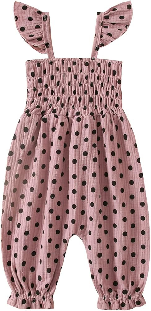 Newborn Toddler Baby Girl Jumpsuit Blommers Kids Cute Floral Elastic One Piece Romper Overall Pan... | Amazon (US)