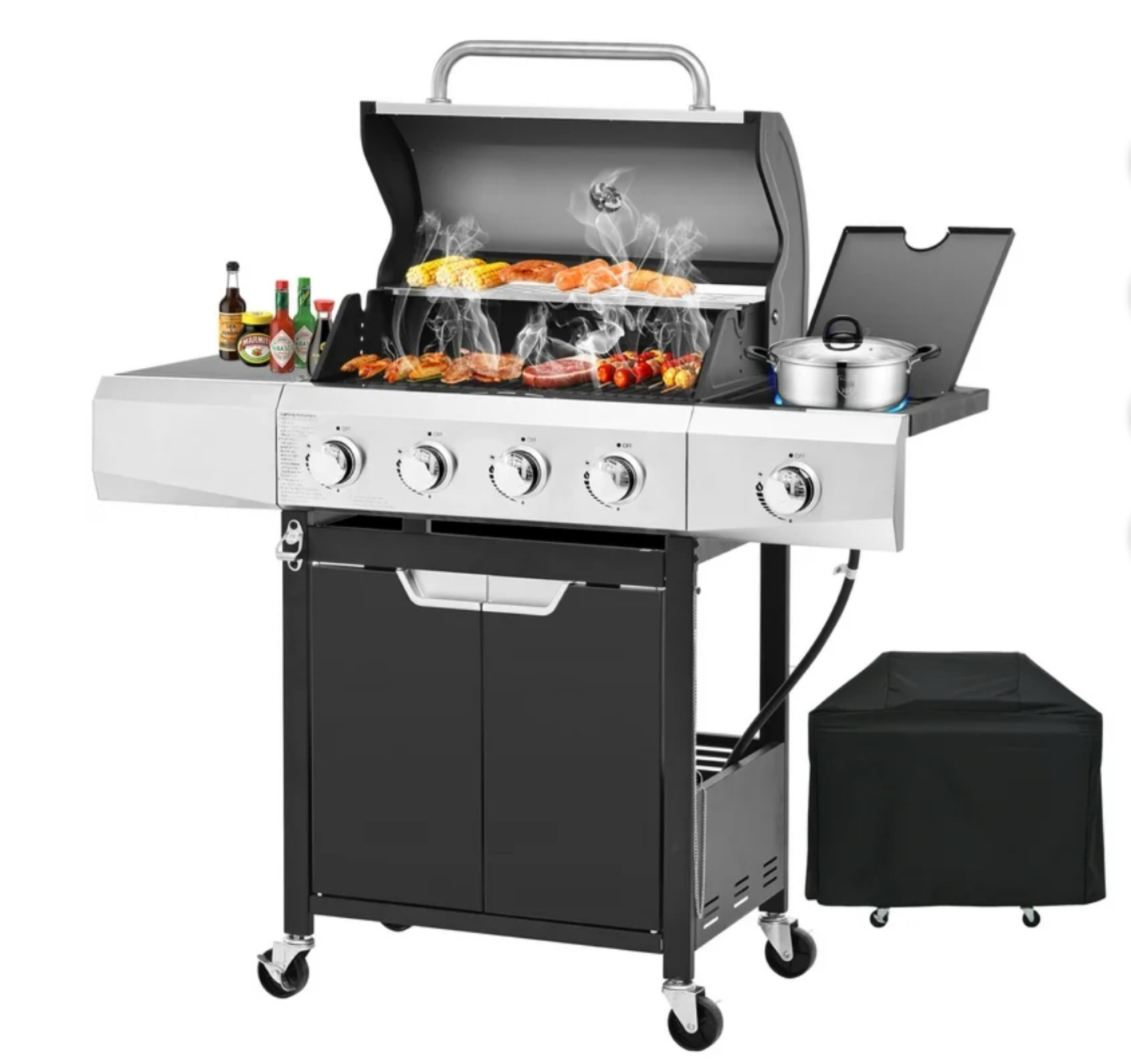 Normally $499
On sale for $198

Segmart 4 Burner BBQ Propane Gas Grill with Side Burner, Stainless Steel 51,000 BTU Patio Garden Barbecue Grill with Waterproof Cover, Wheels, and Bottle Opener, Perfect for Camping, Outdoor Cooking



#LTKSeasonal