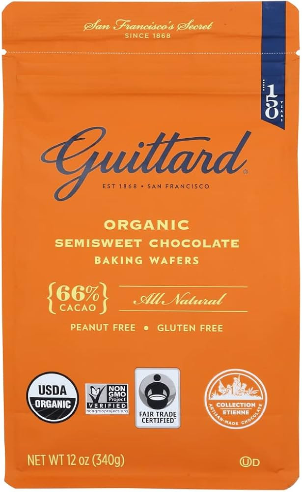 Guittard, Organic 66% Chocolate Baking Wafers, 12 Ounce | Amazon (US)