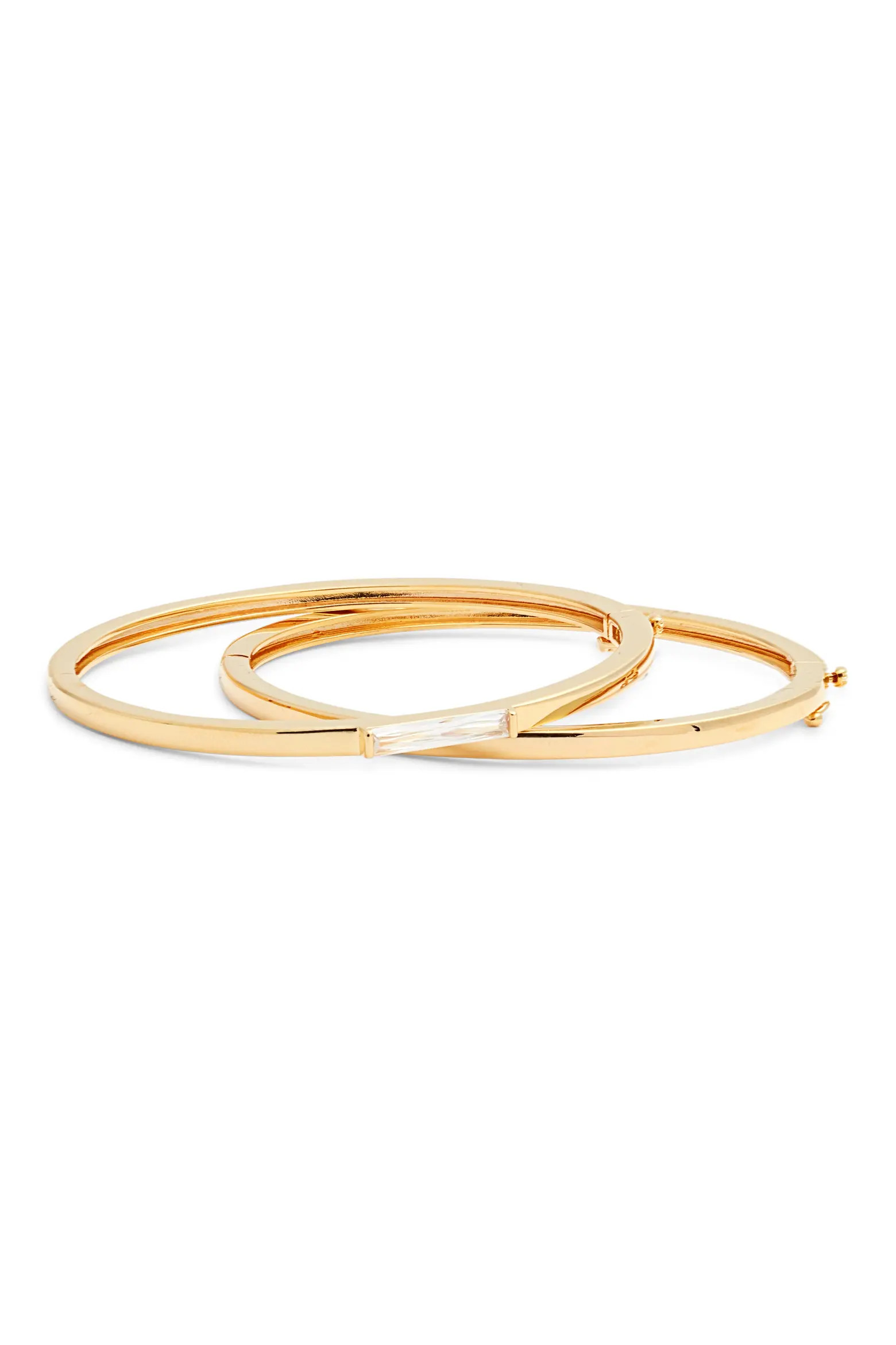 Set of 2 Cubic Zirconia Inset Bangle Bracelets (Women) | Nordstrom | Nordstrom