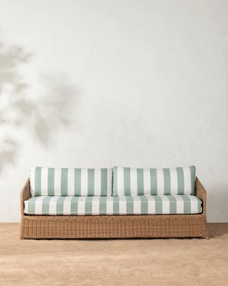 Our outdoor furniture is in need of an upgrade and this green striped sofa is giving High Society — Nancy Meyers vibes. Can you beat that combination? I’m honestly a neutrals girl but the striped  outdoor sofa cushions in High Society have had a lasting effect on me home decor wise! 

#LTKSeasonal #LTKsalealert #LTKhome