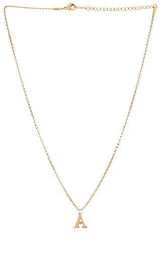 Letter Necklace in Gold | Revolve Clothing (Global)