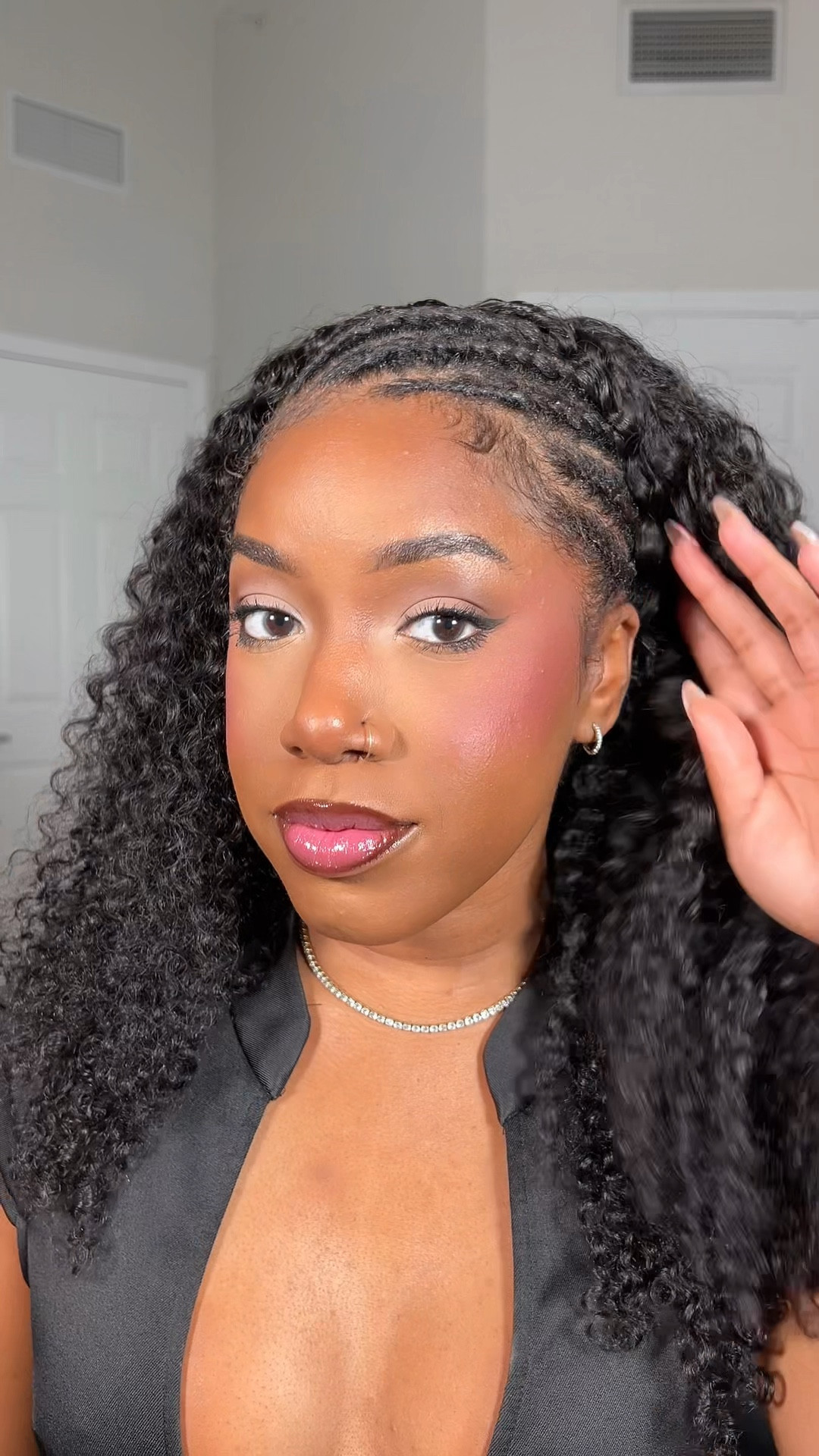 Soft glam makeup routine 
Sweatproof makeup 
Long lasting makeup 
Black girl makeup 
Full glam makeup 
Valentine’s Day makeup 
Holiday makeup 

#LTKBeauty #LTKFindsUnder50 #LTKgrwm