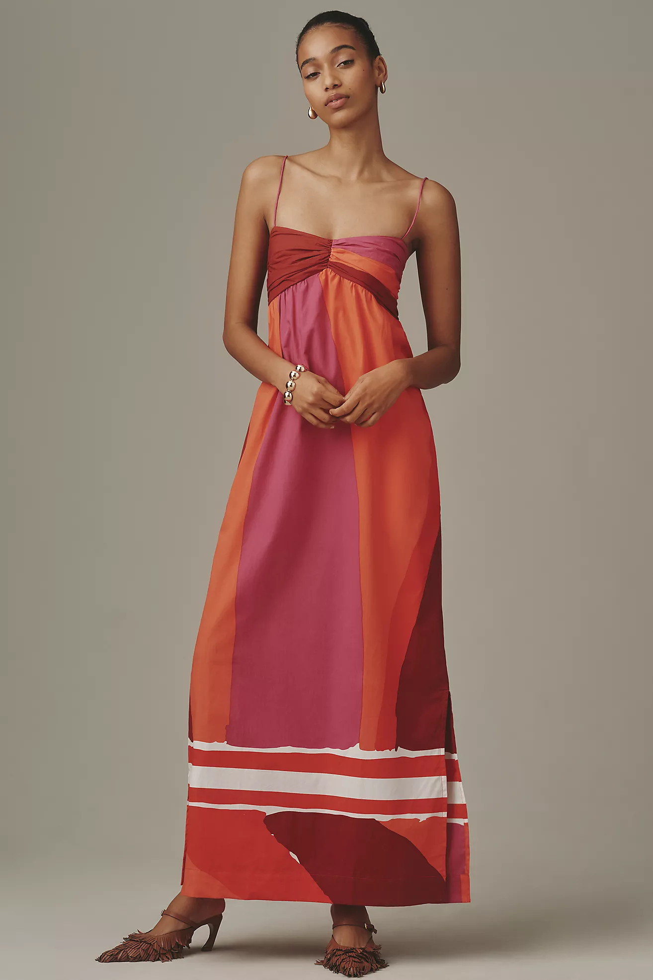 S/W/F Babydoll Cotton Maxi Dress | Anthropologie (US)