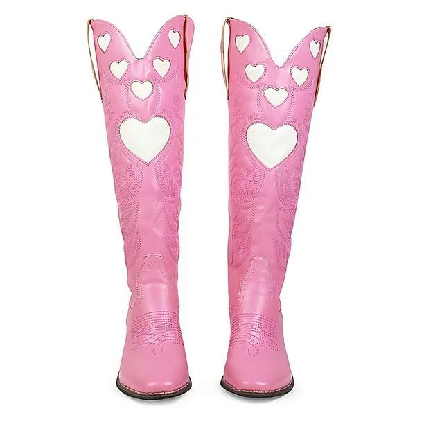 CELNEPHO Western Boots For Women Pink Knee High Cowgirl Boots Size 6 | Walmart (US)